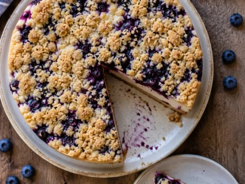 Blueberry Crumble Cheesecake