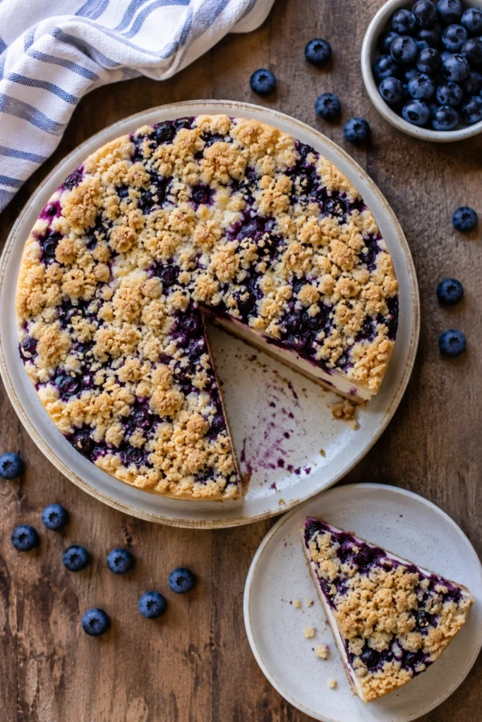 Blueberry Crumble Cheesecake