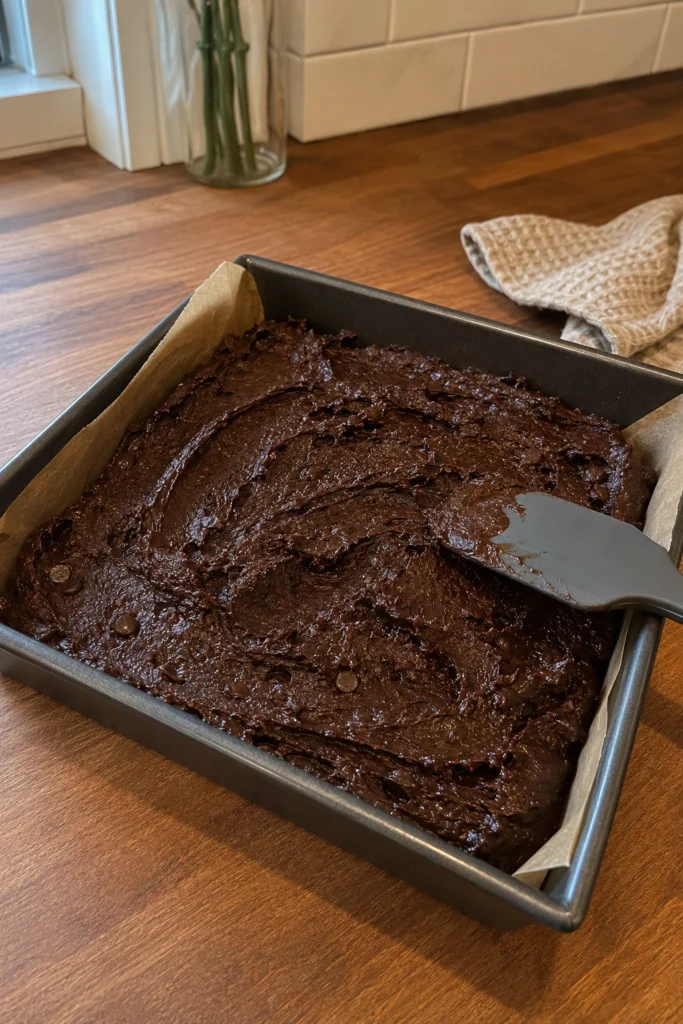 Sweet Potato Brownies process