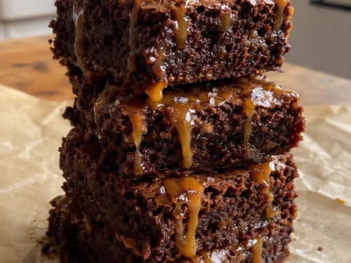 Salted Caramel Brownies Final shot