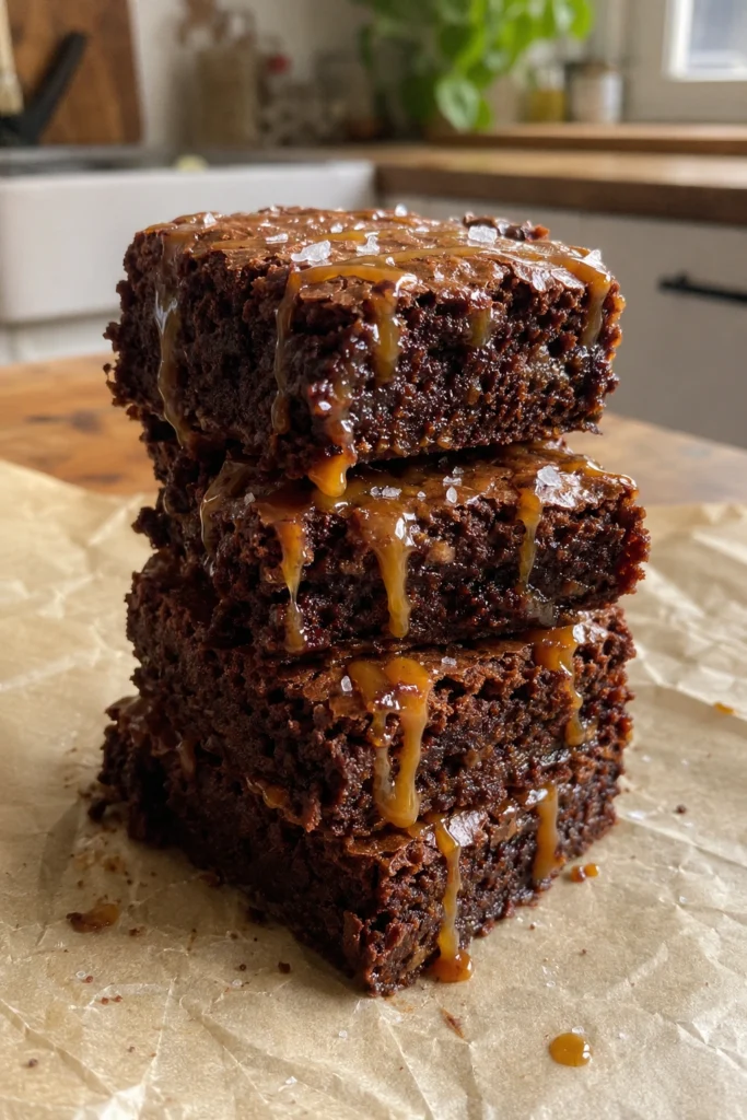 Salted Caramel Brownies Final shot