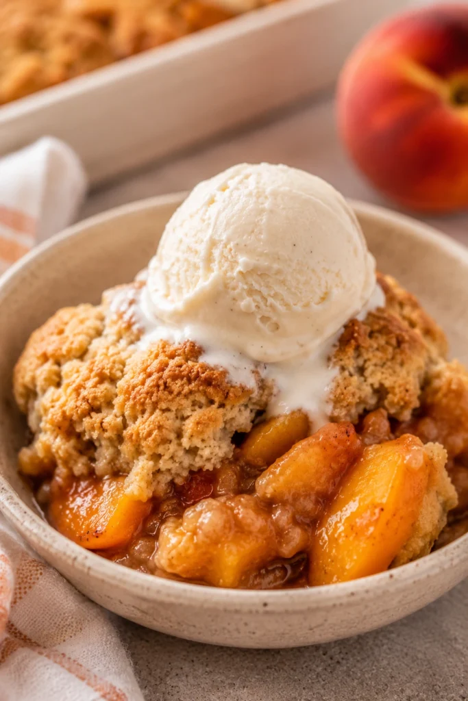 Vegan Peach Cobbler