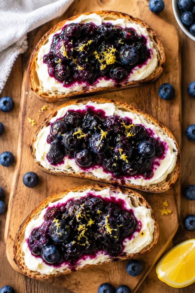 Blueberry Mascarpone Toast