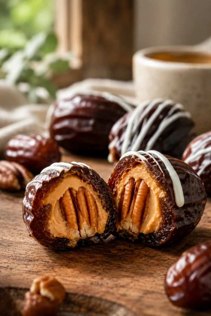 Chocolate Peanut Butter Stuffed Dates