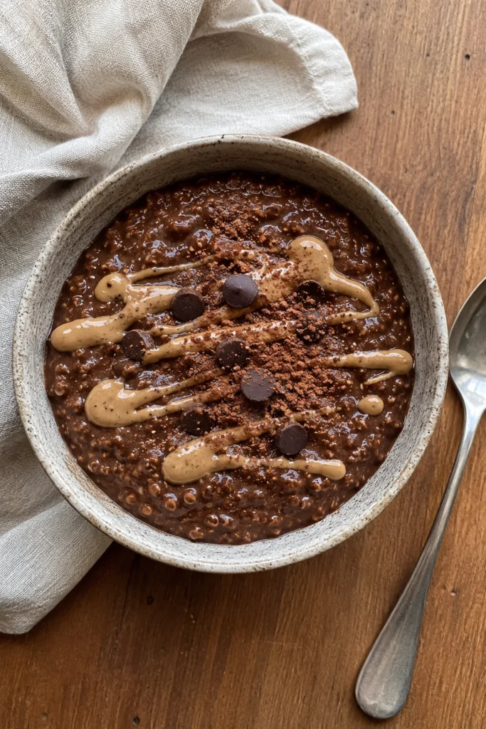 Healthy Chocolate Peanut Butter Chia Oats