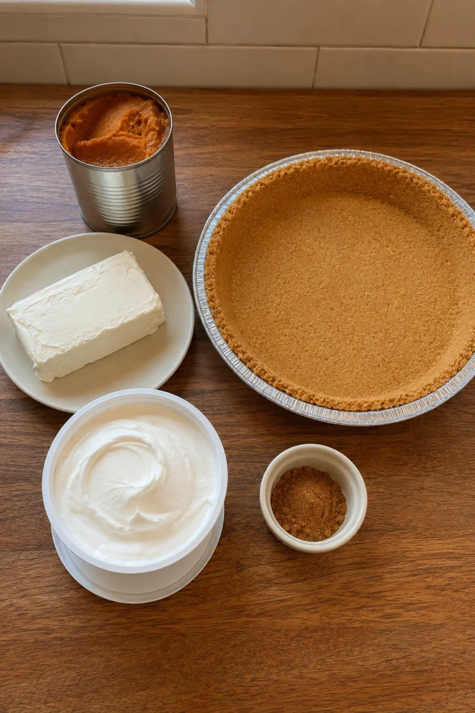 No-Bake Pumpkin ingredients