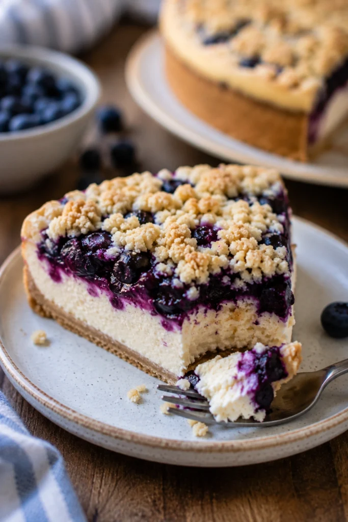Blueberry Crumble Cheesecake