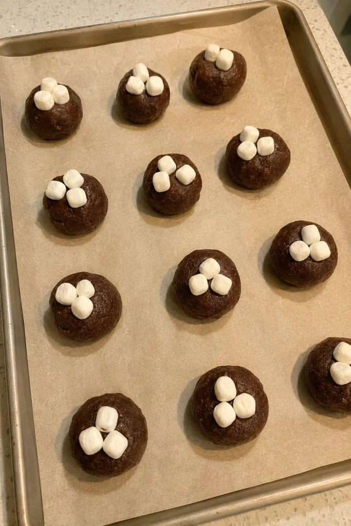 Hot Chocolate Cookies Process shot