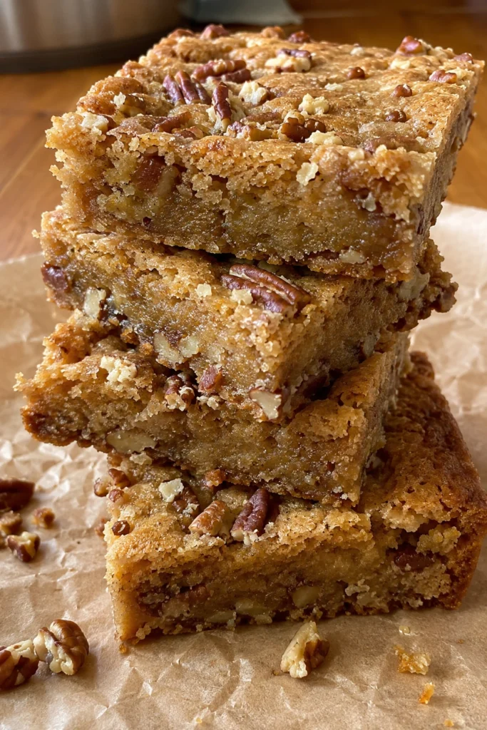 Final shot of Maple Pecan Blondies