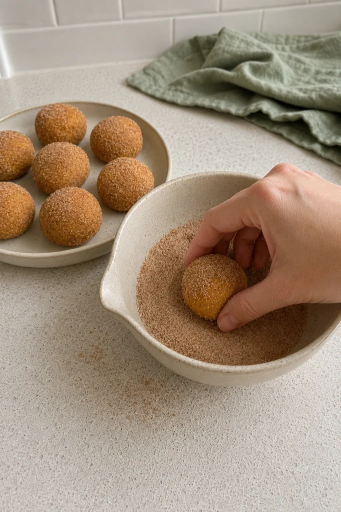 Pumpkin Snickerdoodles process