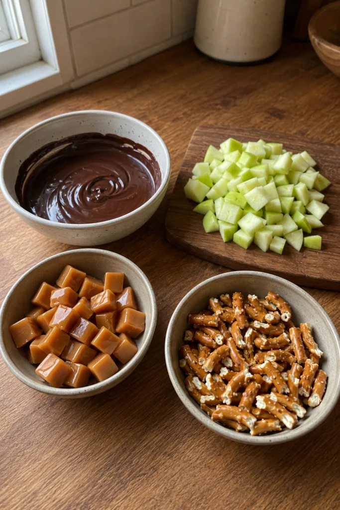Caramel Apple Bark ingredients