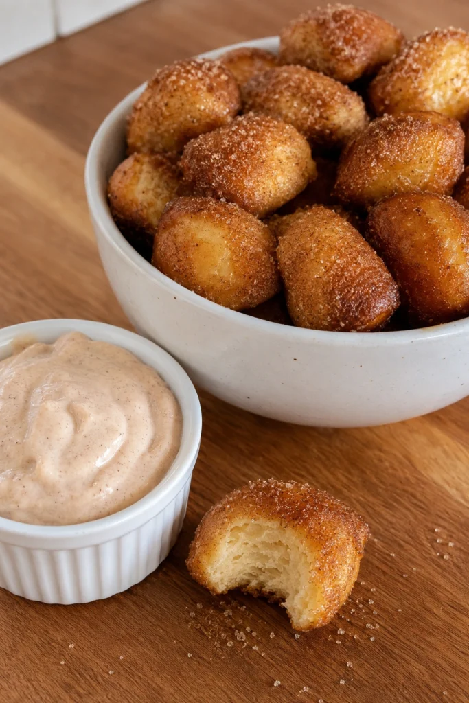 Final shot of Cinnamon Sugar Pretzel Bites
