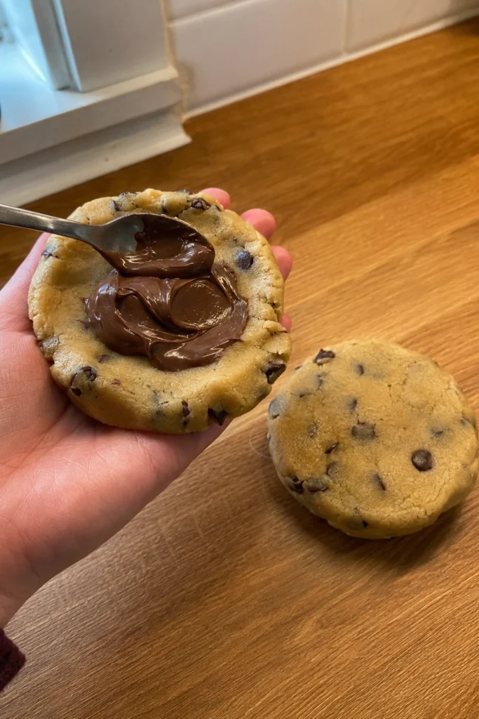 Nutella Stuffed Cookies Process
