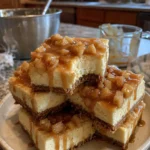 Final shot of Caramel Apple Cheesecake Bars