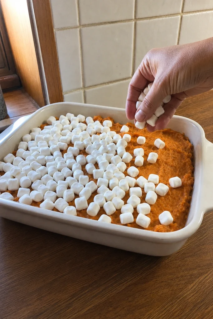 Sweet Potato Casserole process