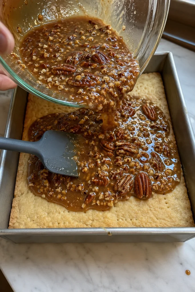 Pecan Pie Bars Process