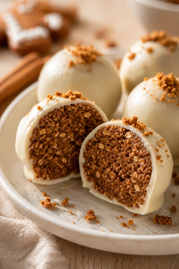Healthy Gingerbread Energy Bites