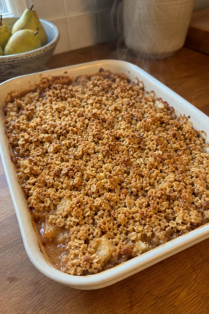 Spiced Pear Crumble Final shot