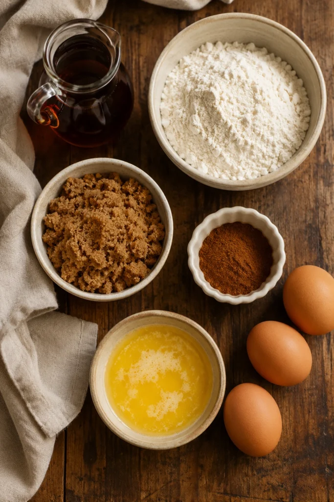 Maple Glazed Donut Muffins Ingredients