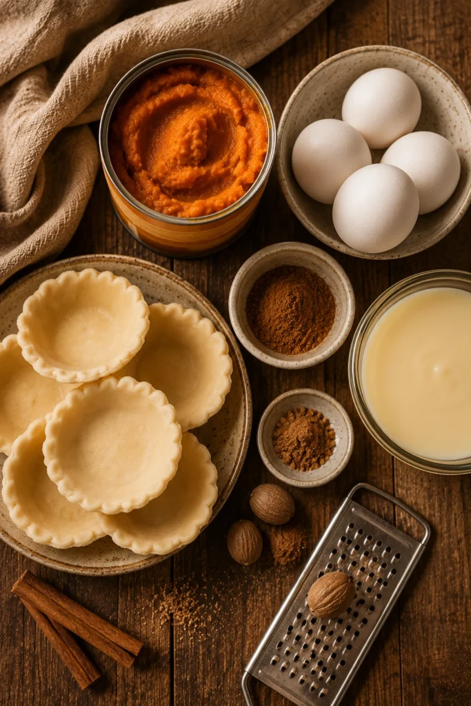 Mini Pumpkin Pies Ingredients