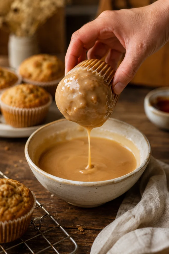Maple Glazed Donut Muffins Process
