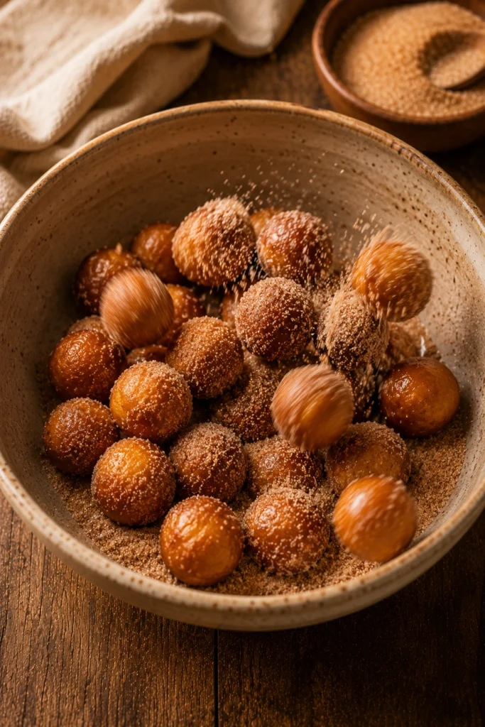 Apple Cider Donut Holes Process
