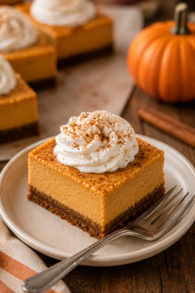 Pumpkin Cheesecake Bars 
