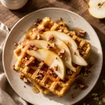 Vegan Pear-Ginger Waffles