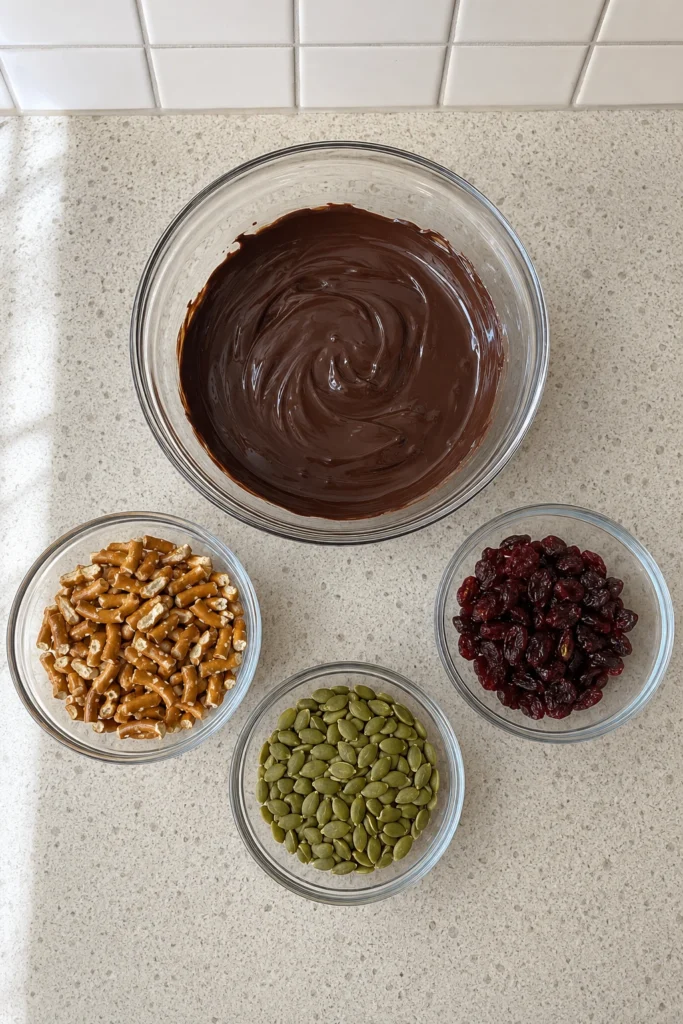 Harvest Chocolate Bark ingedients