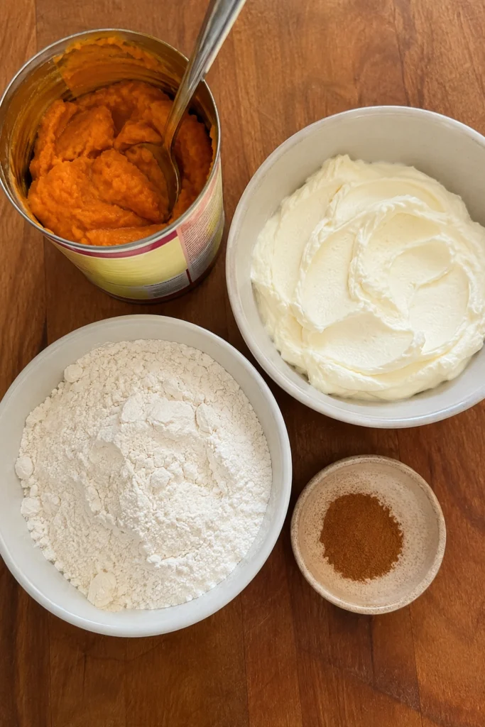 Pumpkin Cream Cheese Muffins ingredients