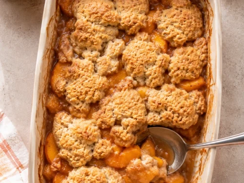 Vegan Peach Cobbler