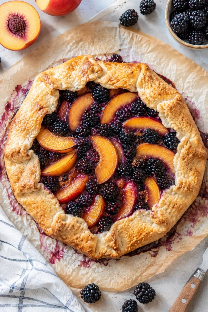 Peach Blackberry Galette