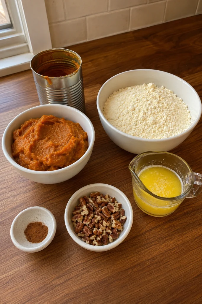 Pumpkin Dump Cake ingredients