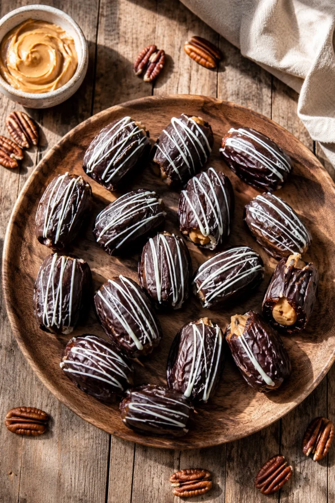 Chocolate Peanut Butter Stuffed Dates