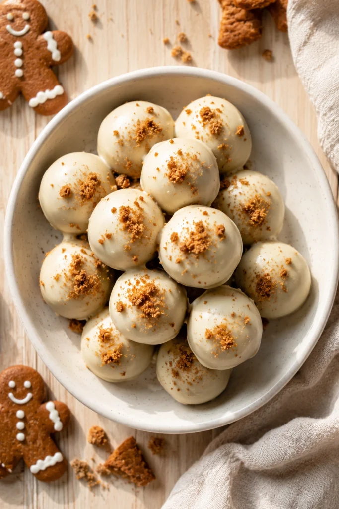 Healthy Gingerbread Energy Bites