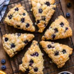 Honey Glazed Orange Blueberry Scones