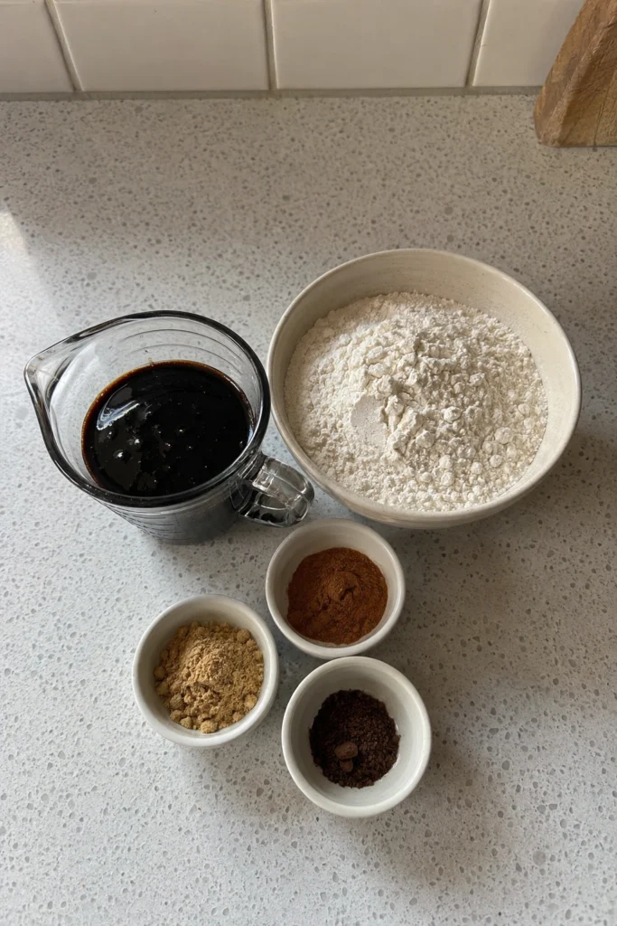 Gingerbread Loaf ingredients