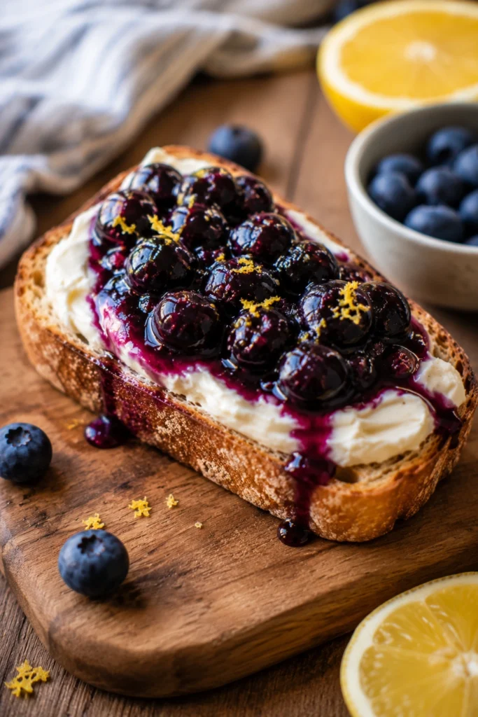 Blueberry Mascarpone Toast