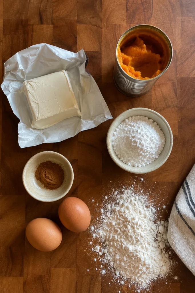 Pumpkin Bars ingredients