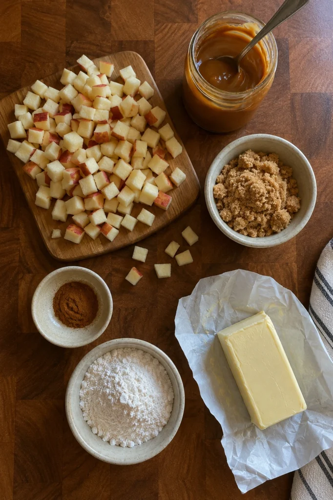 Caramel Apple Cupcakes ingredients