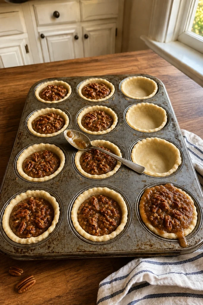 Mini Pecan Pies process