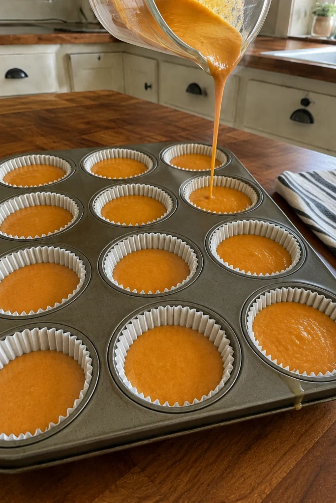 Pumpkin Pie Cupcakes process