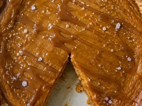 Salted Caramel Pumpkin Pie final shot