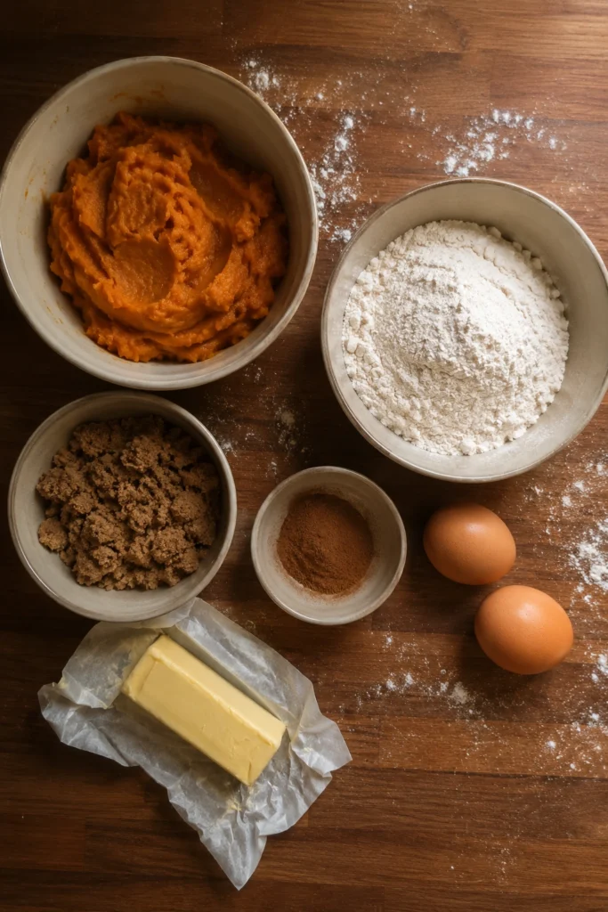 Sweet Potato Muffins ingredients