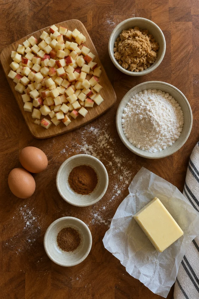 Spiced Apple Cake ingredients