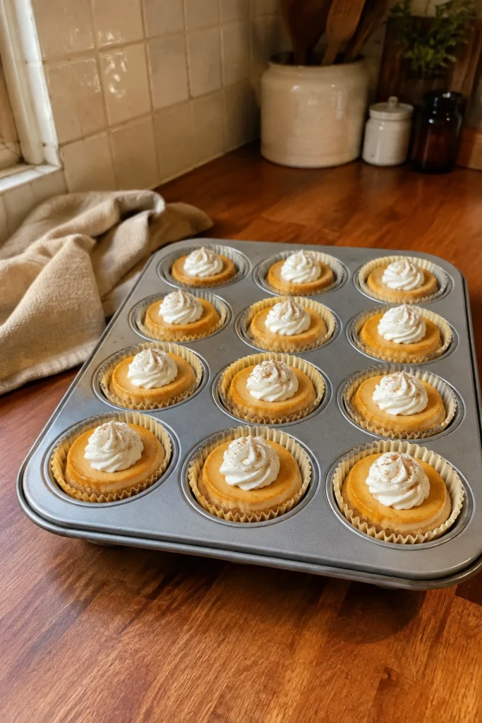 Mini Pumpkin Cheesecakes final shot
