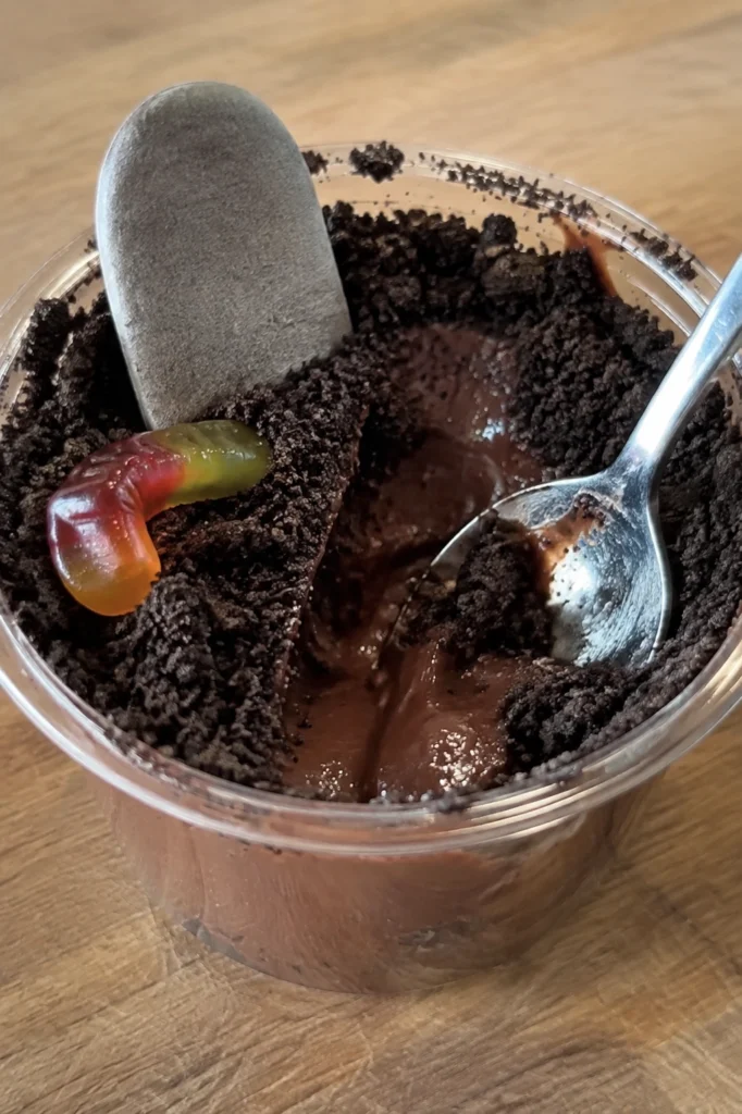 No-Bake Graveyard Dirt Cups hero shot