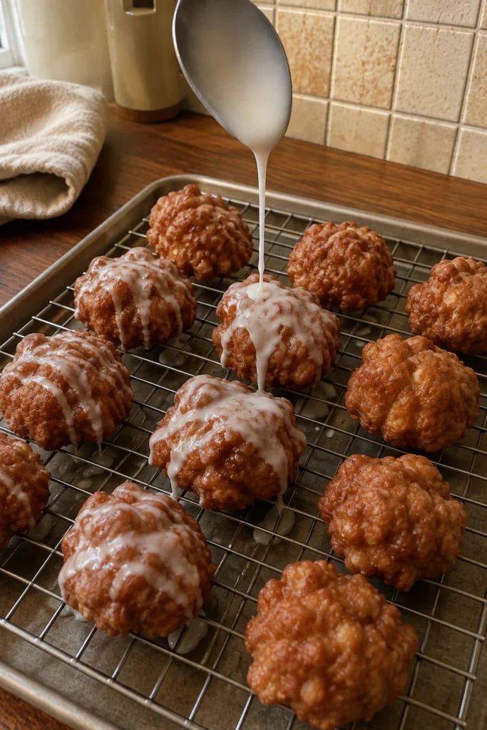 Apple Fritter Bites process