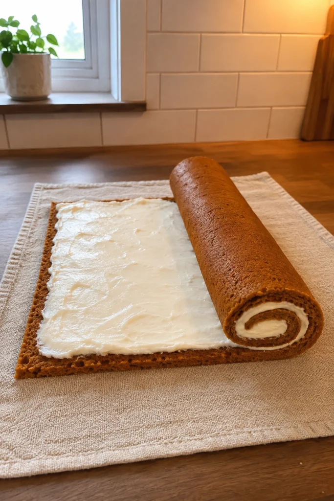 Classic Pumpkin Roll process
