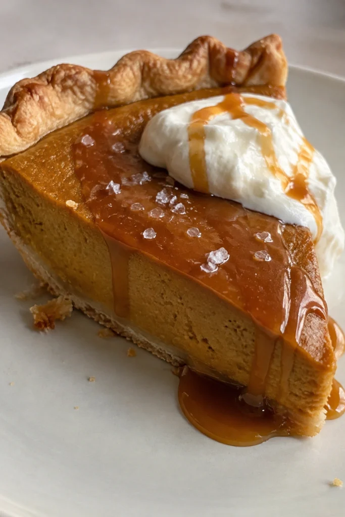 Salted Caramel Pumpkin Pie hero shot